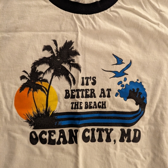 Vintage Ocean City, Maryland ringer t-shirt - Picture 2 of 2